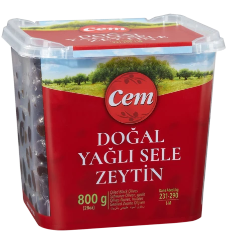 Doğal Yağlı Sele Siyah Zeytin L - M 800gr.