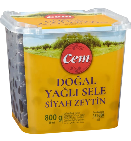 Doğal Yağlı Sele Siyah Zeytin 2 XS 800gr.